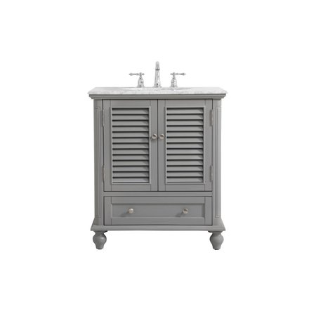 ELEGANT LIGHTING 30 in. Single Bathroom Vanity, Grey VF30530GR